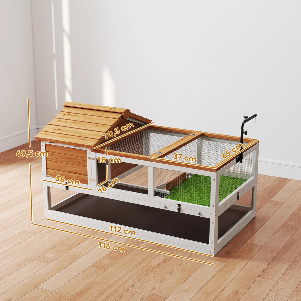 Casetta per tartarughe a 2 livelli con porta ¨C Minimal ¨C Arancione 60x40x30