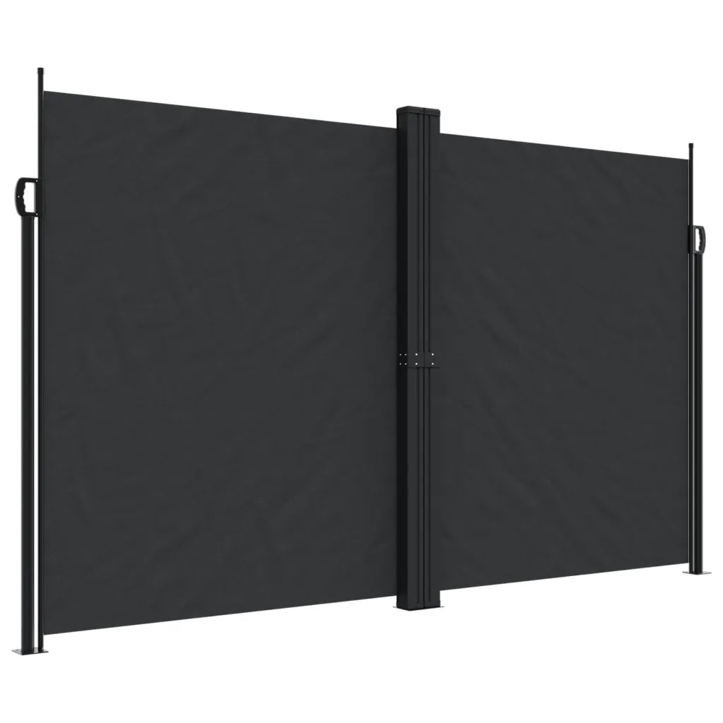 Tenda da Sole Laterale Retrattile-Tenda parasole per balcone per giardino Nera 200x1000 cm 767225