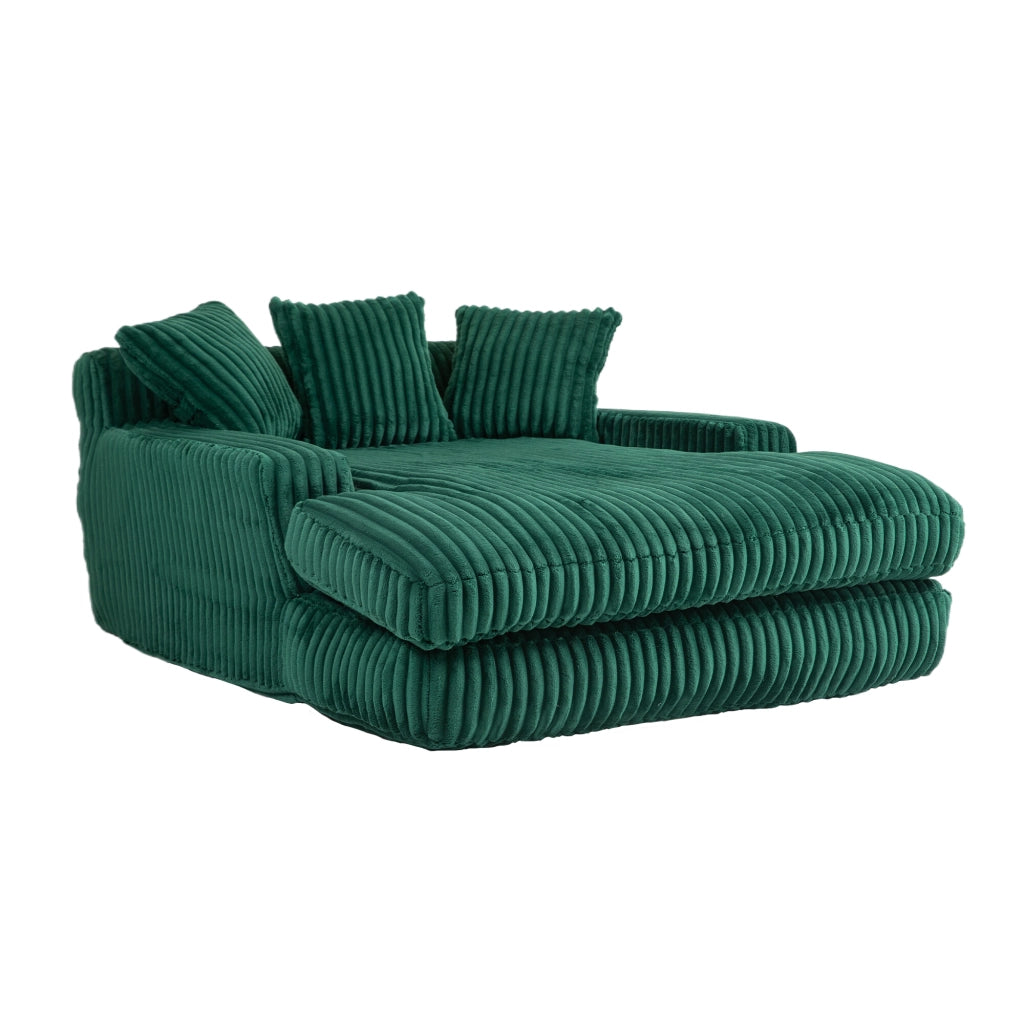 Divano Letto Singolo Cord Cloud Couch ¨C MINIMAL ¨C Verde, 3 Cuscini, Bodensofa