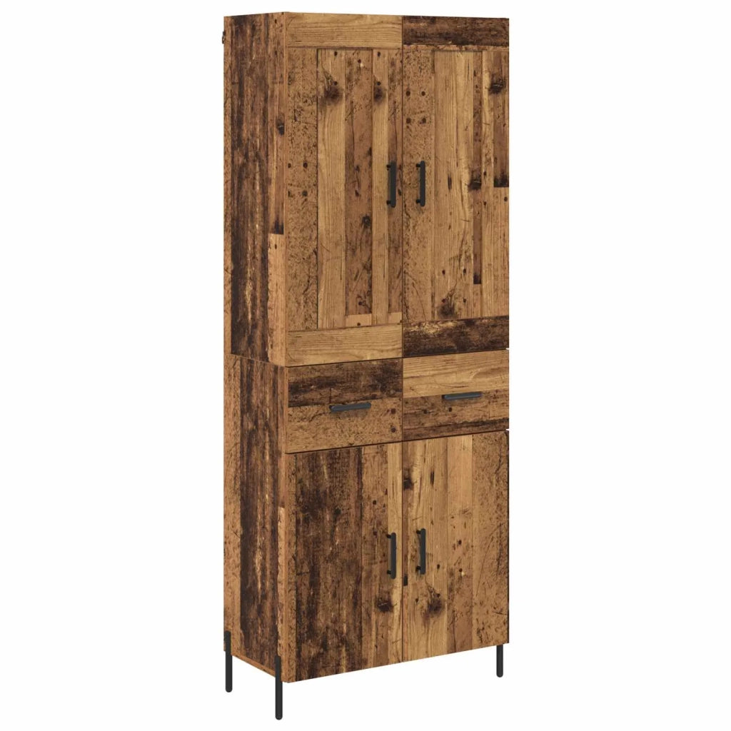 Credenza 2 pz | Madia | Buffet da pranzo | Armadio da pranzo Legno vecchio Legno multistrato