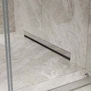 Canalina doccia con scarico a muro 100 cm con cover cromata