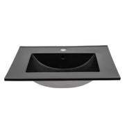 Lavabo da incasso AXIS 60 cm in ceramica nero opaco