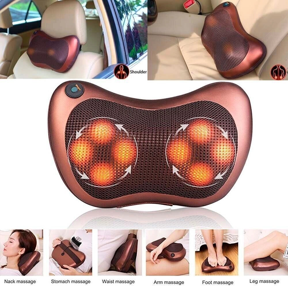 Cuscino massaggiatore shiatsu cervicale schiena glutei gambe casa auto CHM-8028
