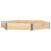 Fioriera/aiuola esagonale per piante fiori terrazza e giardino 160 x 160 cm legno di pino massiccio marrone 02_0039879