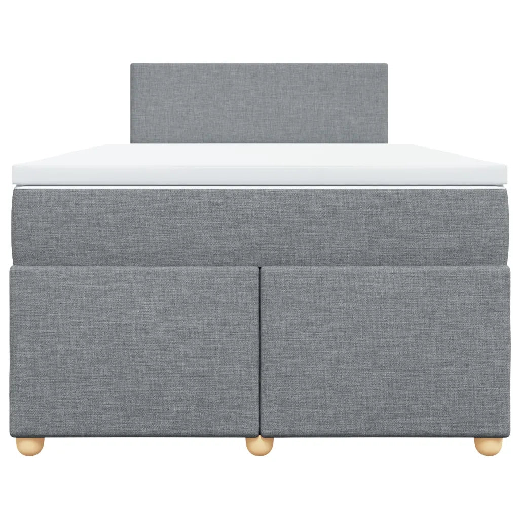 vidaXL Giroletto a Molle con Materasso Grigio Chiaro 120x190cm Tessuto