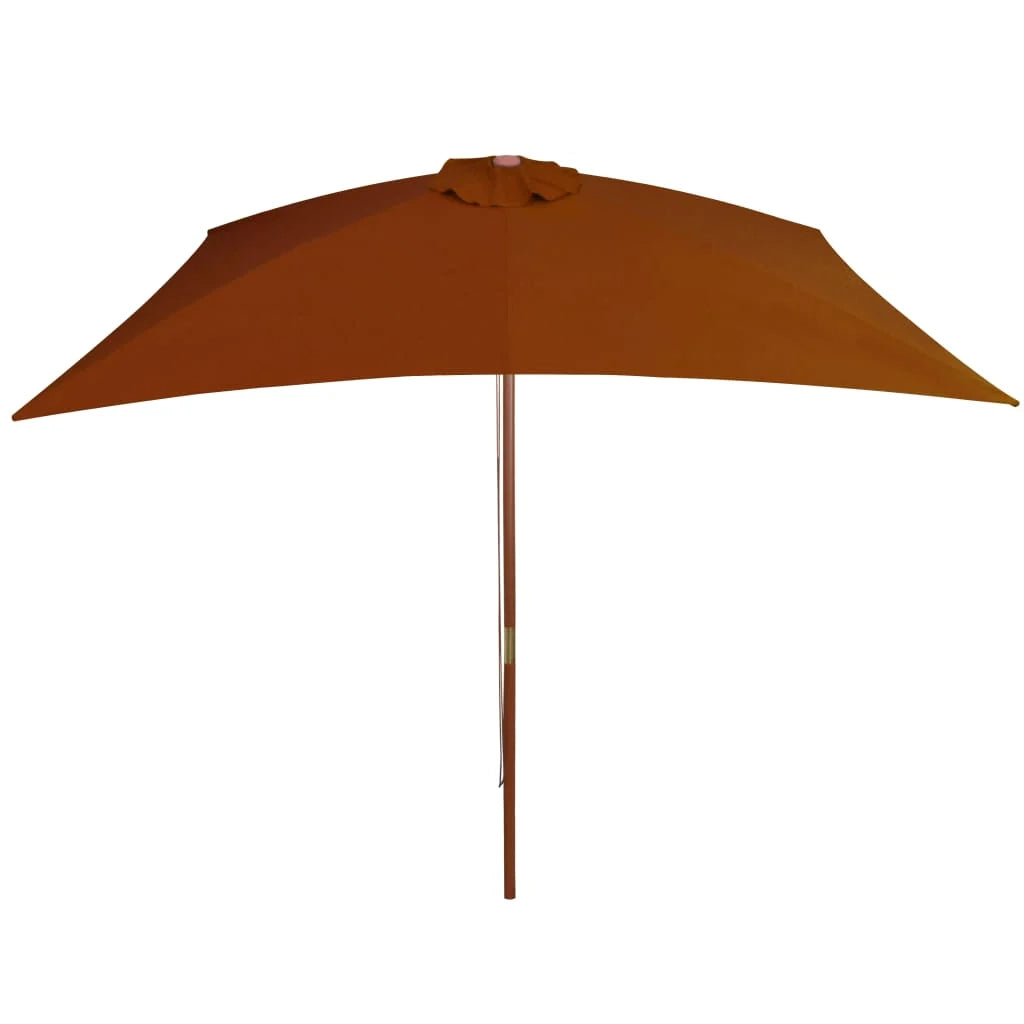 Ombrellone da esterno con palo in legno 200 x 300 cm arancione 02_0008261