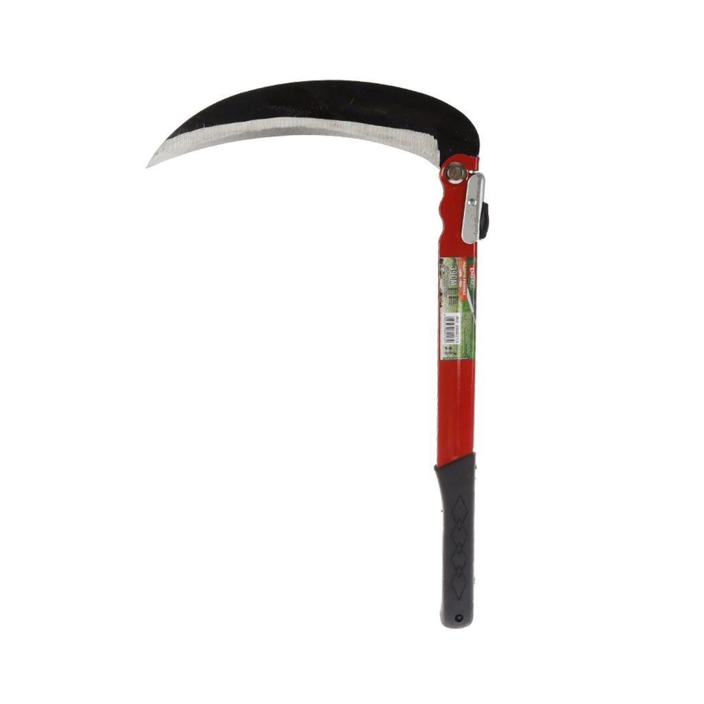 Falce Pieghevole 39cm Lama 21cm Alto Giardinaggio Multiuso Falce da Erba per Diserbo Falce di Sicurezza Portatile per Escursionismo di Emergenza Attrezzi