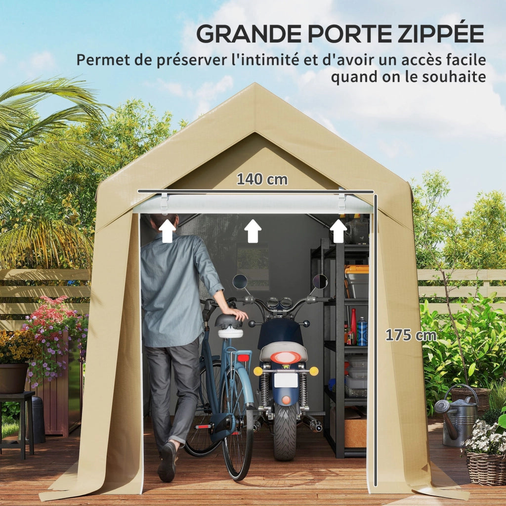 Tenda da giardino pieghevole ¨C zephmum ¨C beige 2x3.6m