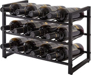 Wine Rack Stacking per 12 Bottiglie - Spazialemente Efficace - Acciaio