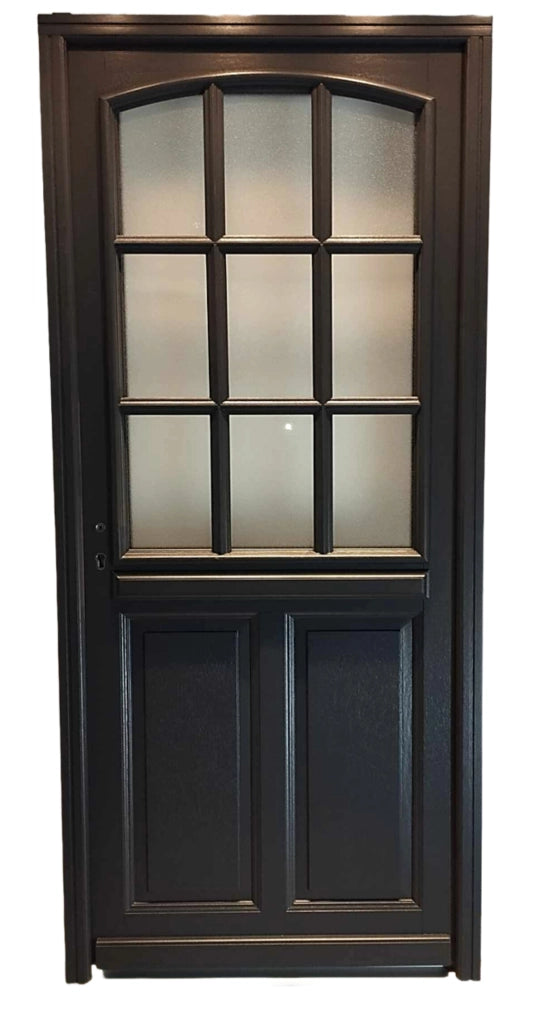 Porta d'ingresso in legno Exo modello 'Alicia' 215X80 Tavola laterale destra senza maniglia