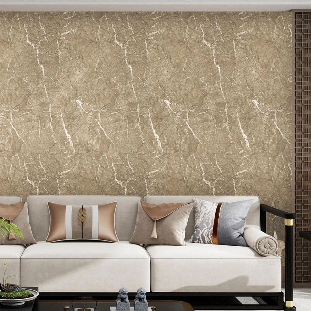 Toceno, Pannello Decorativo set da 18, Facile da Tagliare, Facile da Installare, 60x0.3 cm Beige Marmo