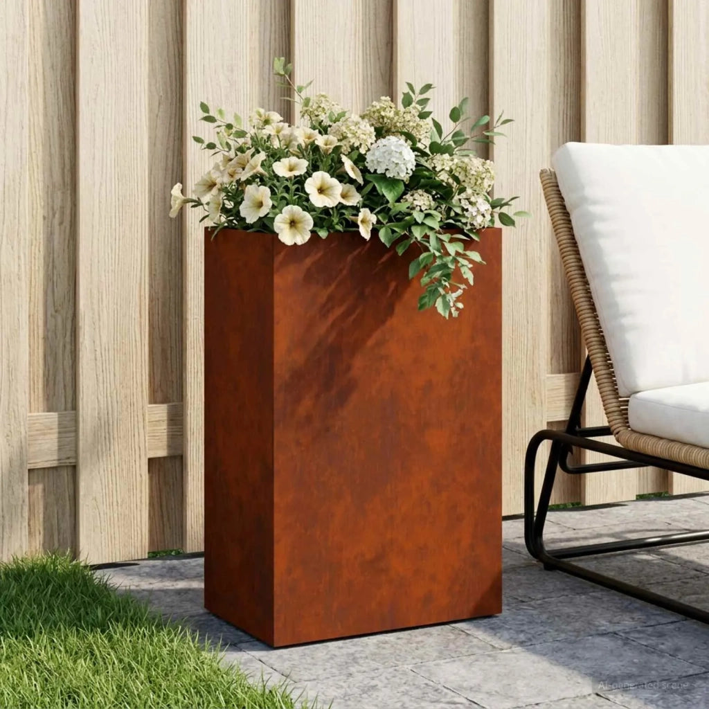 Vaso da giardino Ruggine 40 x 30 x 75 cm Acciaio Corten 8005510
