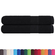vidaXL Asciugamani 2 pz Neri 100x200 cm 360 g/m² 100% Cotone