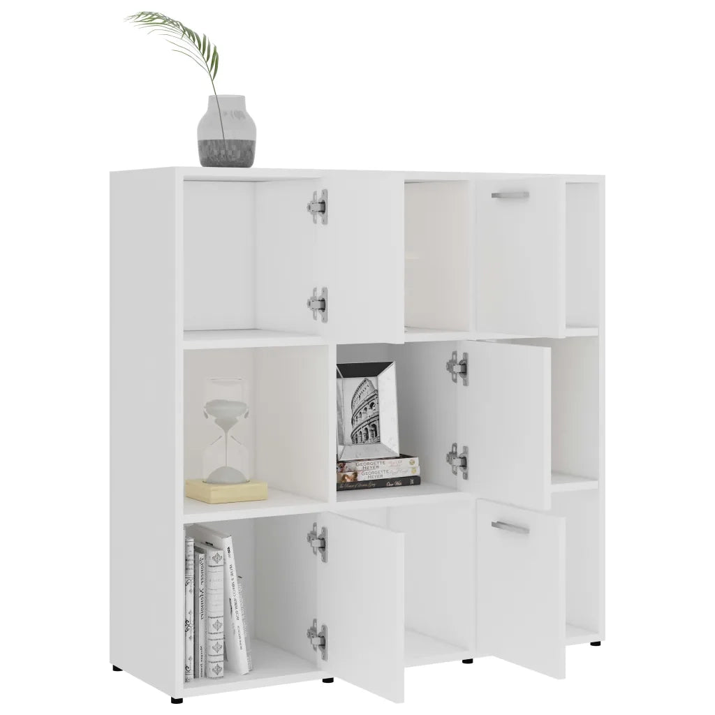 Libreria Bianca 90x30x90 cm in Legno Multistrato 802930