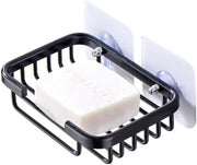 Dispensatore di sapone - Dispensatore di sapone per la camera da bagno - Organizzazione della camera da bagno - Applicatore di sapone robusto - 13x9x3 cm - Nero