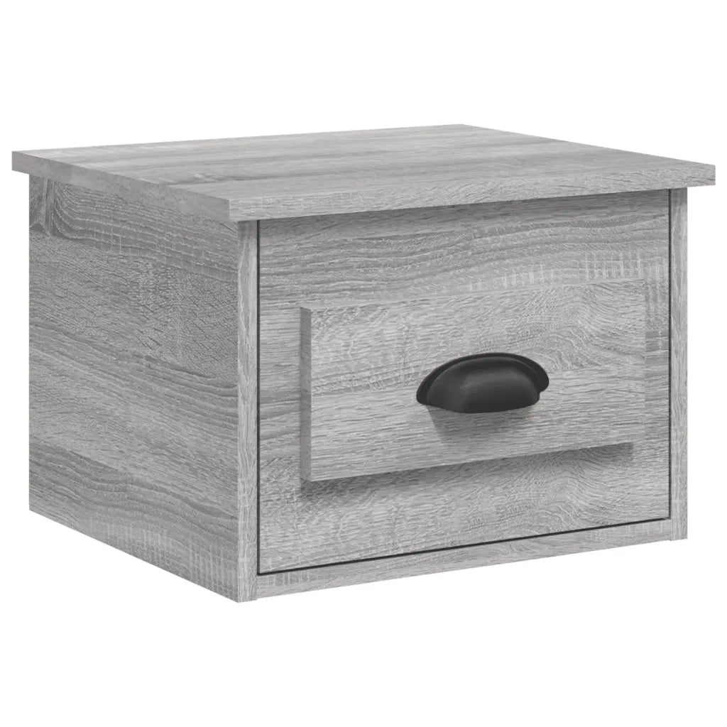 Comodini a Parete 2 pz-Set di 2 Tavolino da notte Grigio Sonoma 41,5x36x28 cm