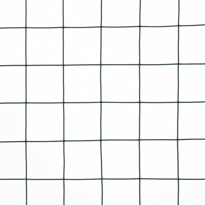 Rete Metallica da Giardino per Recinzioni 500x91 cm Rivestimento in PVC Verde