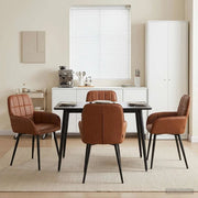 Sedie da pranzo 4 pcs Similpelle Marrone 56,5 x 50 x 86 cm 3428186