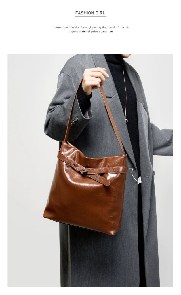 Borse da donna in vera pelle marrone