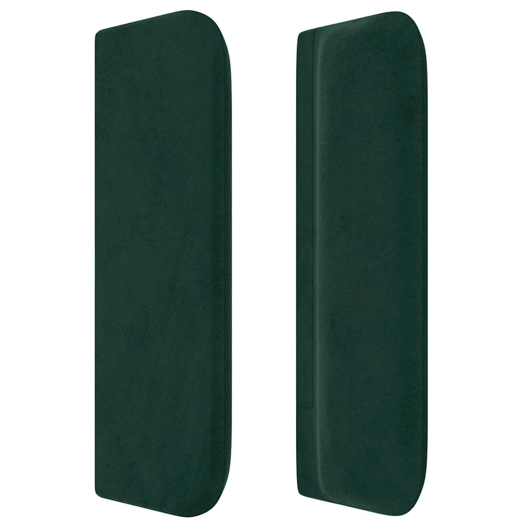Testiera ad Orecchio Verde Scuro 183x16x78/88 cm in Velluto 3118691