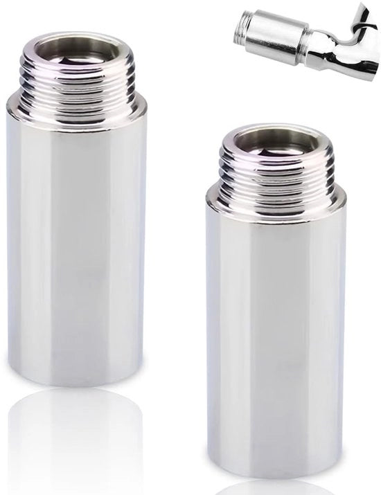 Verlengatori di rubinetteria in acciaio inossidabile di alta qualità - Estensione 1/2 pollice - Rubinetto da doccia - Riscaldamento - Acqua potabile - Resistente alla pressione