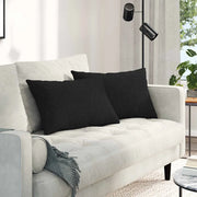 Cuscini da Divano 2 pcs Nero 60 x 40 cm Tessuto