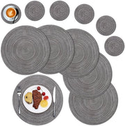 Set di piatti rotondi da tavola da 6 - resistente e termoresistente - 38 x 38 cm