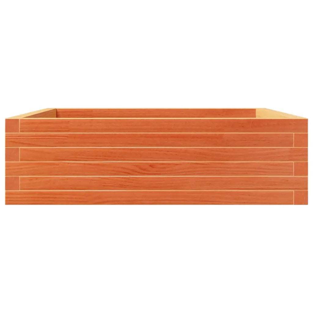 Fioriera Giardino-Vaso da Esterno-Contenitore per Piante Marrone Cera 80x80x23 cm Legno Massello Pino
