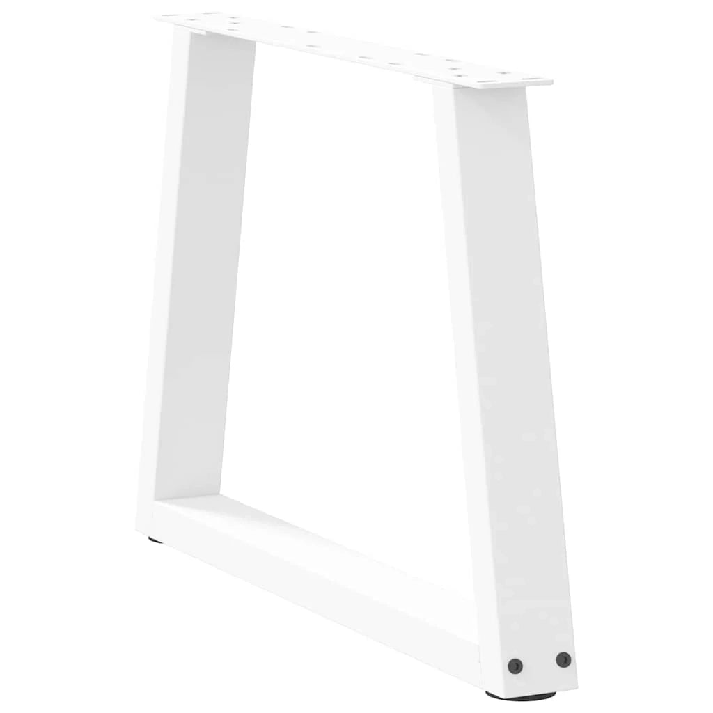 Set di 2 gambe per tavolino da caffè a forma di V 60 x 42-43,3 cm stabili moderne acciaio bianco 02_0056848