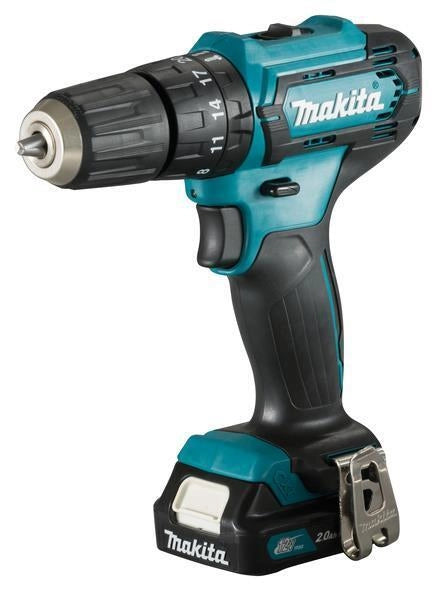 Makita HP333DSAX1 CXT Trapano Avvitatore a Percussione 12V 30 Nm 1700 rpm 2 Batterie 2.0Ah 74 Accessori colore Nero Blu
