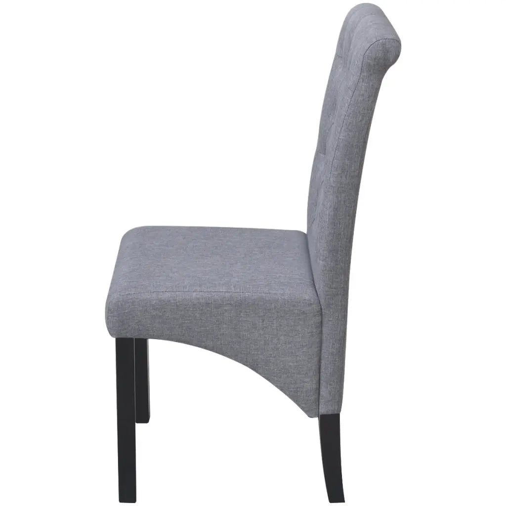 Sedie da Pranzo 4 pz Grigio Chiaro in Tessuto cod mxl 15172