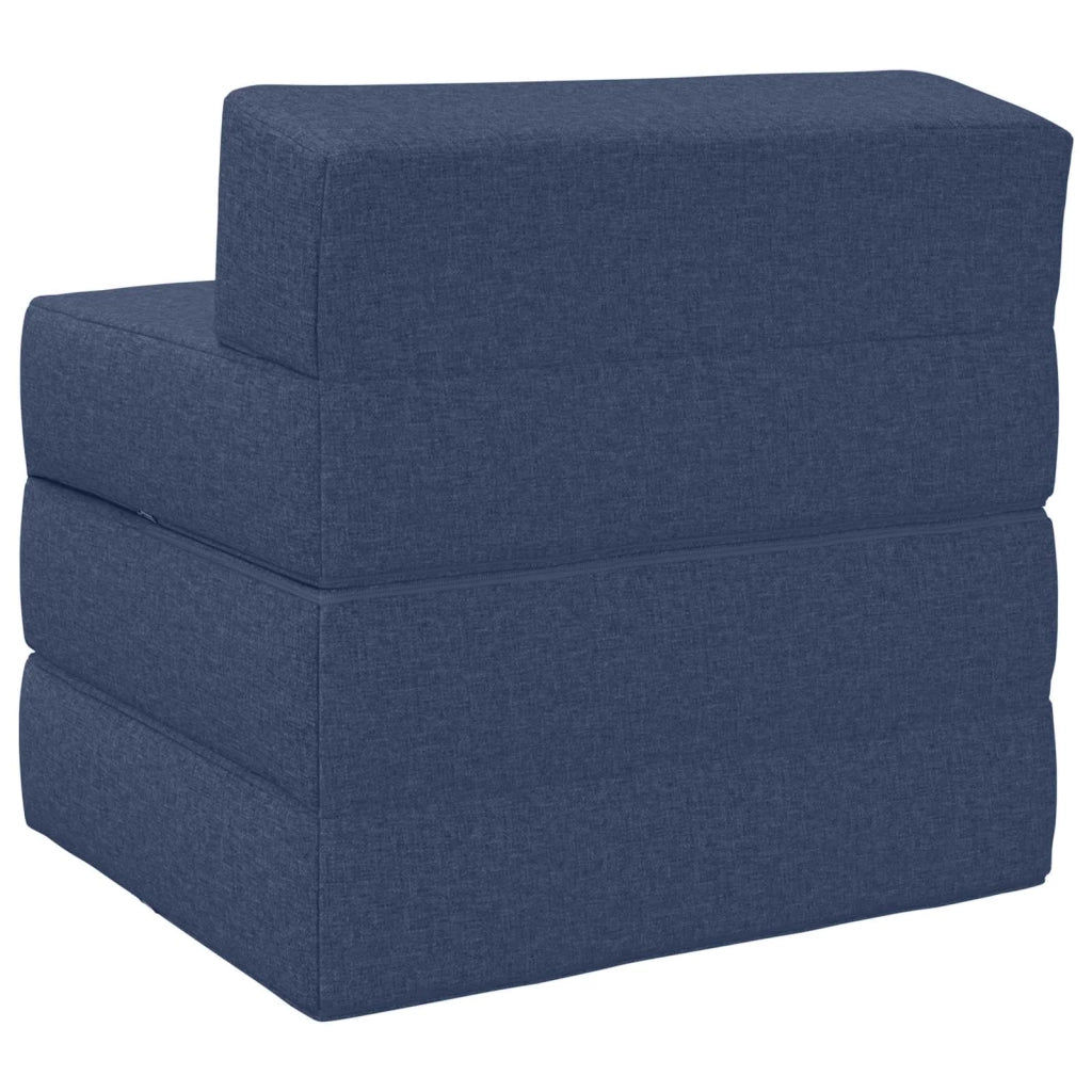 Divano Letto Pieghevole Blu 200 x 70 x 15 cm Tessuto 900005
