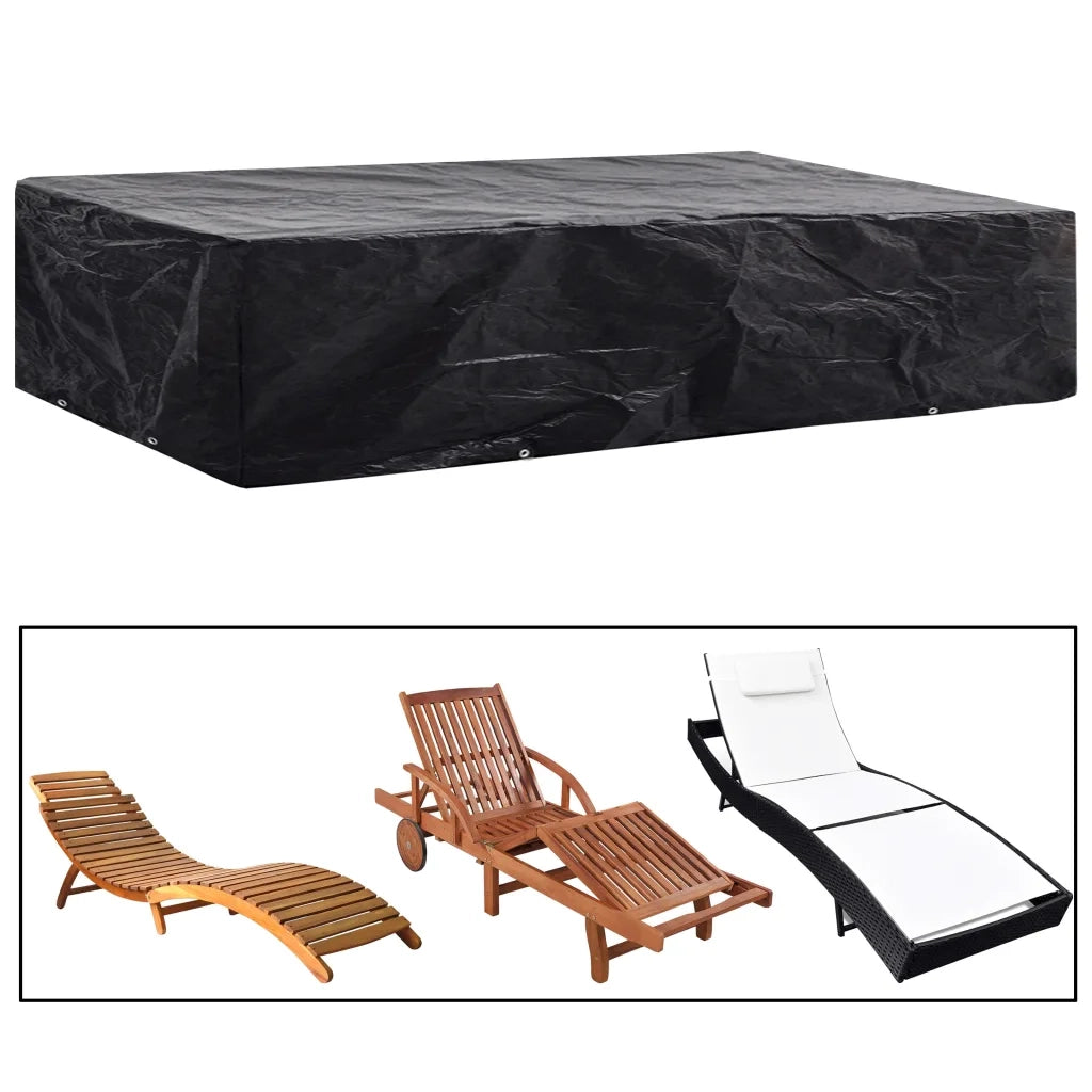 Coperture Arredi Giardino | Telone per mobili da esterni 2 pz 8 Occhielli 218x77x55 cm