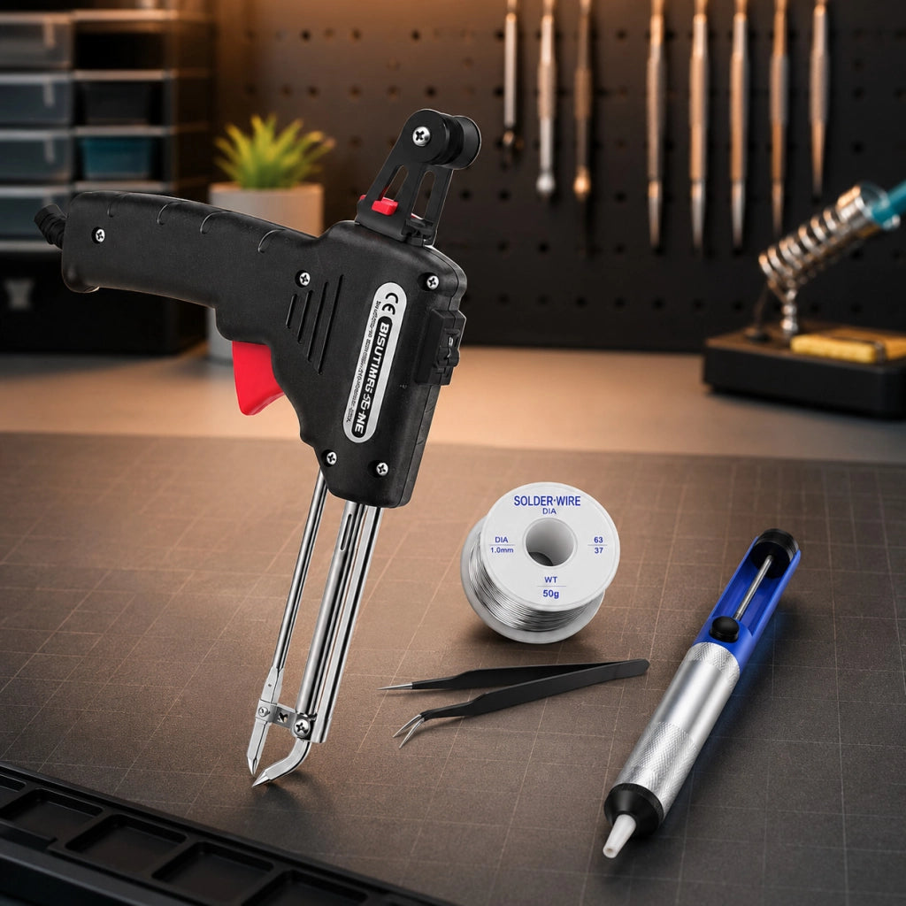 SALDATORE A STAGNO 60W PISTOLA AUTOMATICA KIT SALDATURA ACCESSORI FILO BS565 PRO