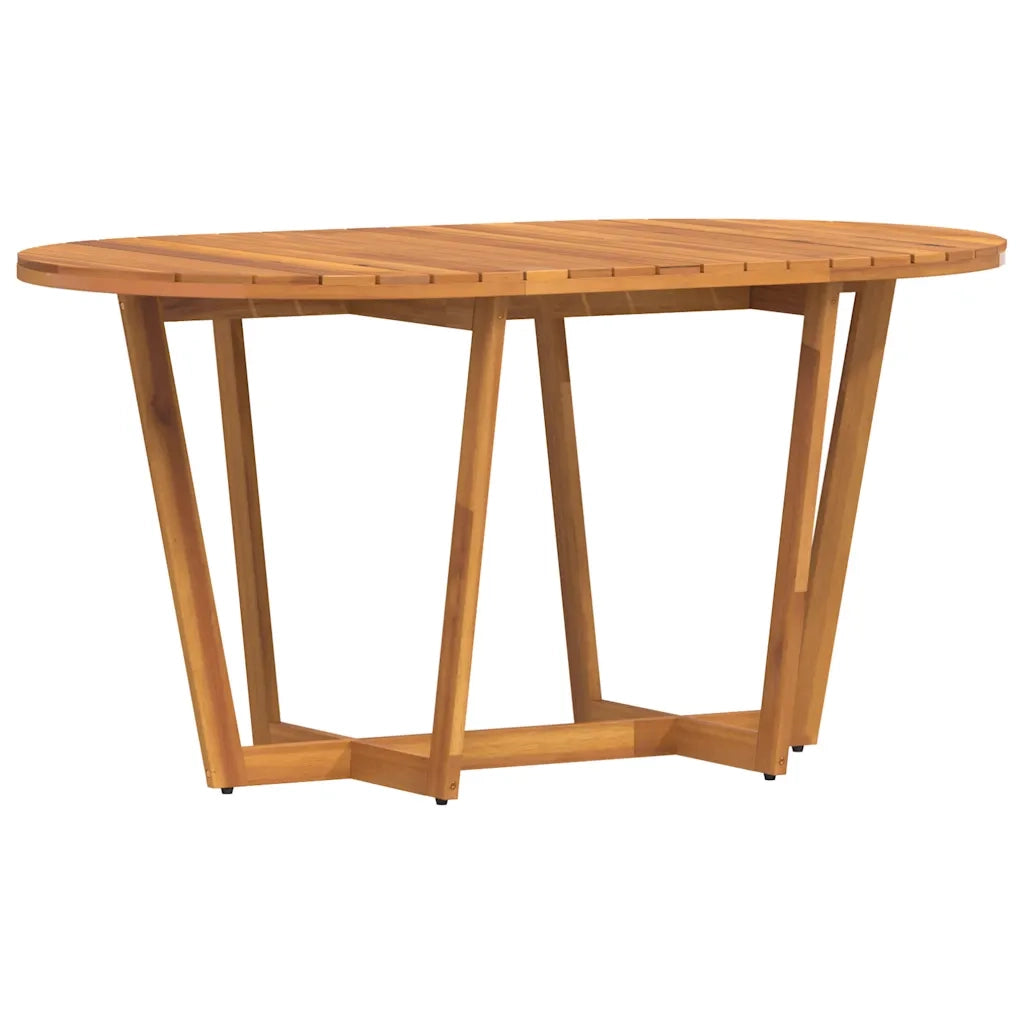Tavolo da pranzo ovale da giardino 150x90x75 cm in Legno Massello di Acacia 4108136