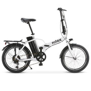 NILOX J1 PRO - CITY BIKE - RUOTE 20 x 2 - MOTORE 250W - FRENI V-BRAKE - BATTERIA 36V 8AH - AUT. 40KM - CAMBIO SHIMANO 6 MARCE (NXEBJ1PROWH)