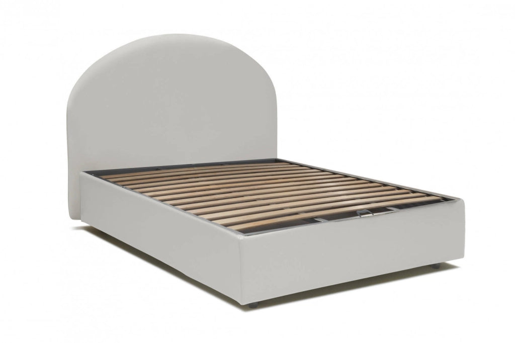 Ambher, Letto Piazza e Mezza Materasso Incluso Made in Italy, Bianco