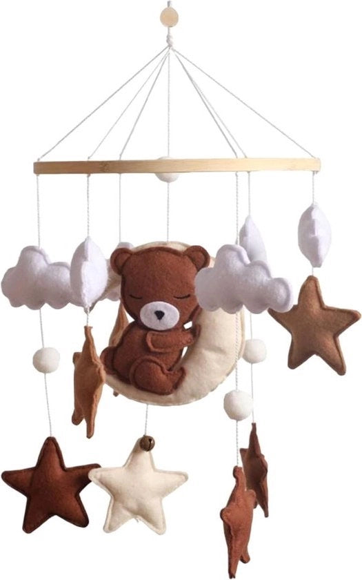 Mobili per bambini con musica - Miniaturo elefante di legno con ventaglio - Palloni di legno in vimini per bambini - Campanello per bambina - Mobili per bambini con musica