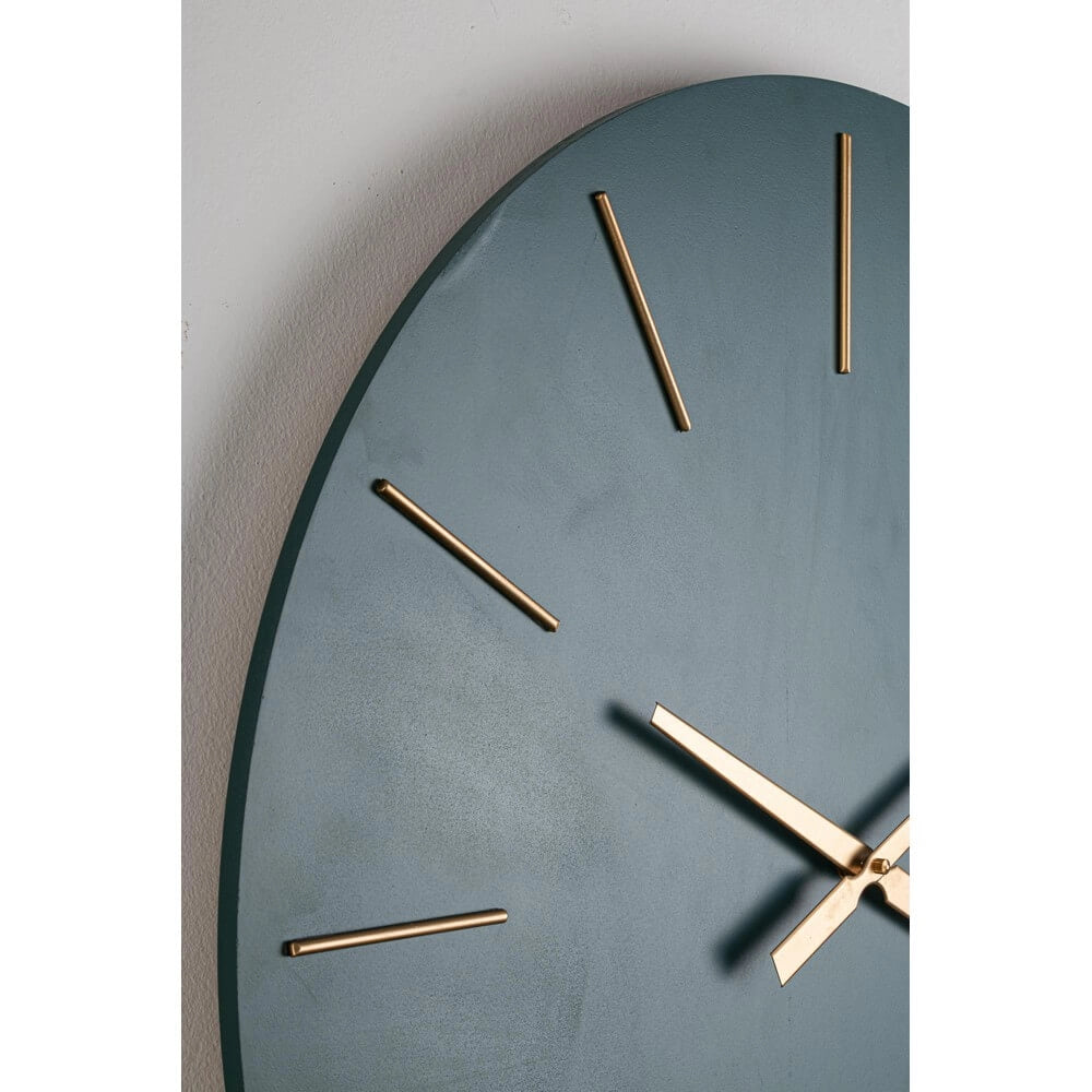 Orologio da Parete Rotondo in MDF con Dettagli Dorati - TINO