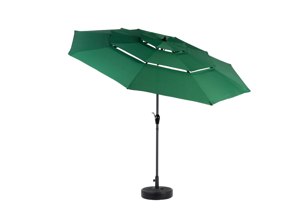 OMBRELLONE DA GIARDINO 10 FT In acciaio Verde scuro inclinabile