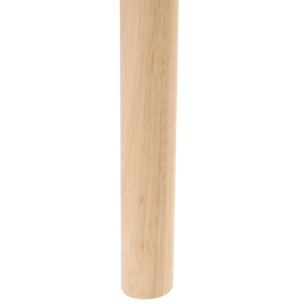 Set di 2 sedie da pranzo in tessuto beige chiaro con struttura in legno di gomma marrone chiaro senza braccioli in stile scandinavo