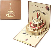 Carta di compleanno - 1 foglio - Adatta per carte di sorpresa per famiglia e amici - Perfetta per feste di compleanno e riunioni