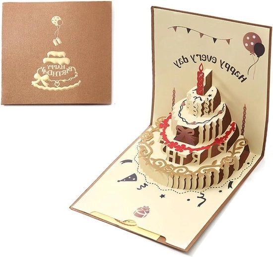 Carta di compleanno - 1 foglio - Adatta per carte di sorpresa per famiglia e amici - Perfetta per feste di compleanno e riunioni