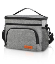 Mini Tas di Isolamento a 9L, compatto, isolato, perfetto per viaggi, lavoro, viaggi, picnic (26 x 17 x 20 cm) (Grigio)