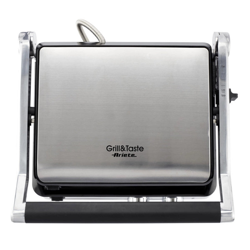Griglia Elettrica - Piastre Antiaderenti Removibili - 5 Temperature - 2000 Watt - Acciaio Inox