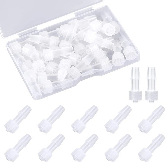 Connettore Luer Lock - Adattatore per iniezione - Translucido - Maschio Luer Lock - 30 pezzi - Adatto per applicazioni mediche - Materiale PP