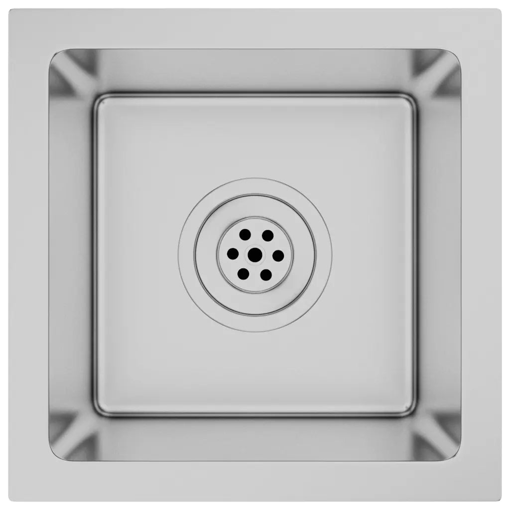 Lavello da Cucina Lavorato a Mano-Lavandino-Lavabo in Acciaio Inox 217165