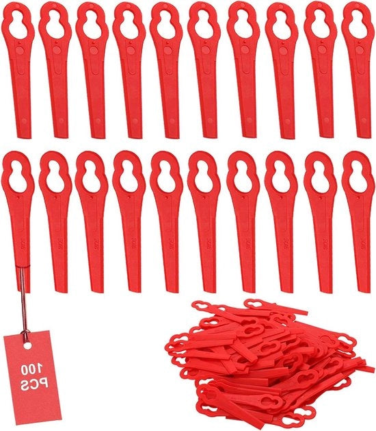 Taglierino per erba - 100 pezzi di riserva rosso in plastica per taglierini per giardino per FRT18A FRT18A1 Kunst 46155 FRT20A1 - accessori