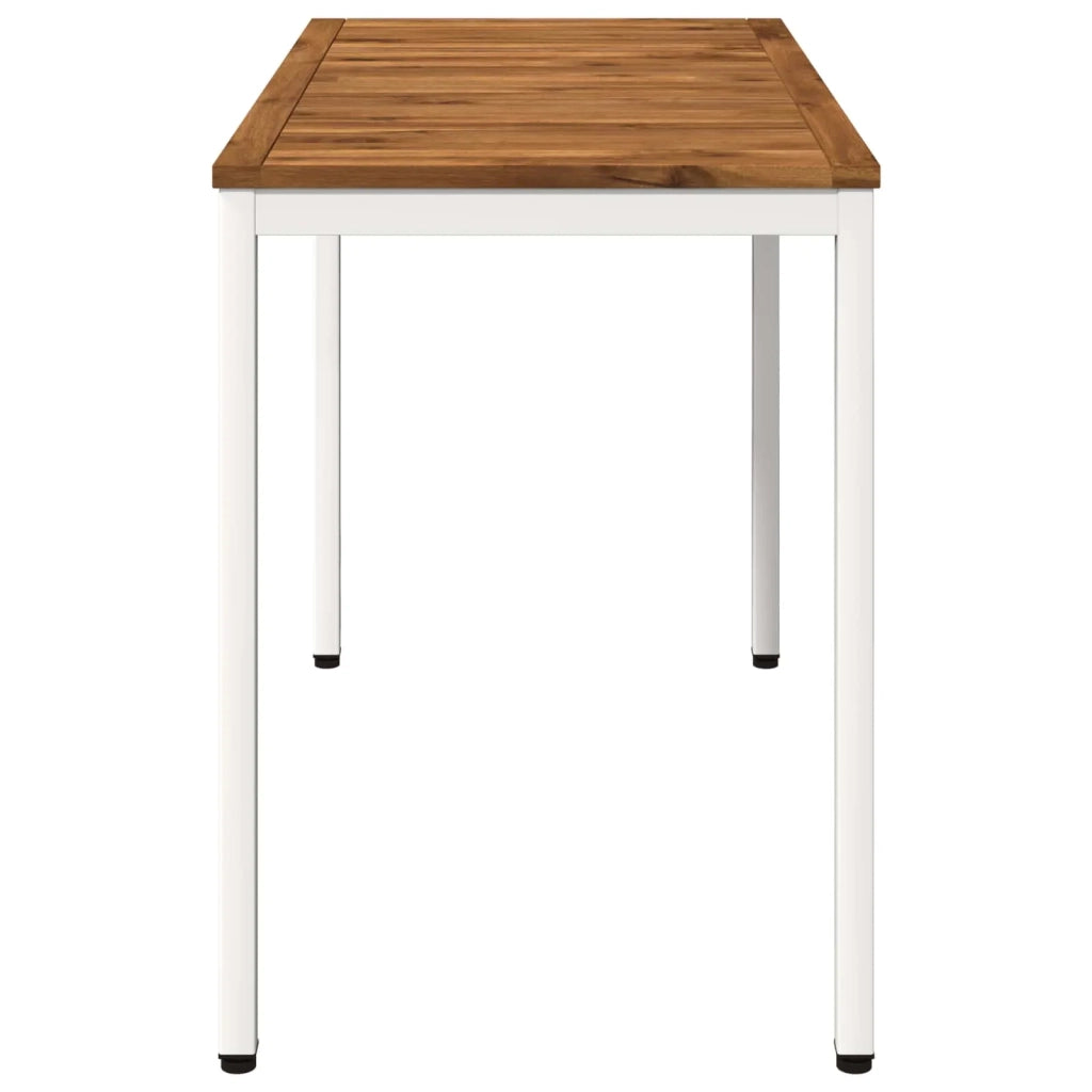 Tavolo da cena da giardino Naturale e Bianco 108,5 x 55 x 75 cm 901314