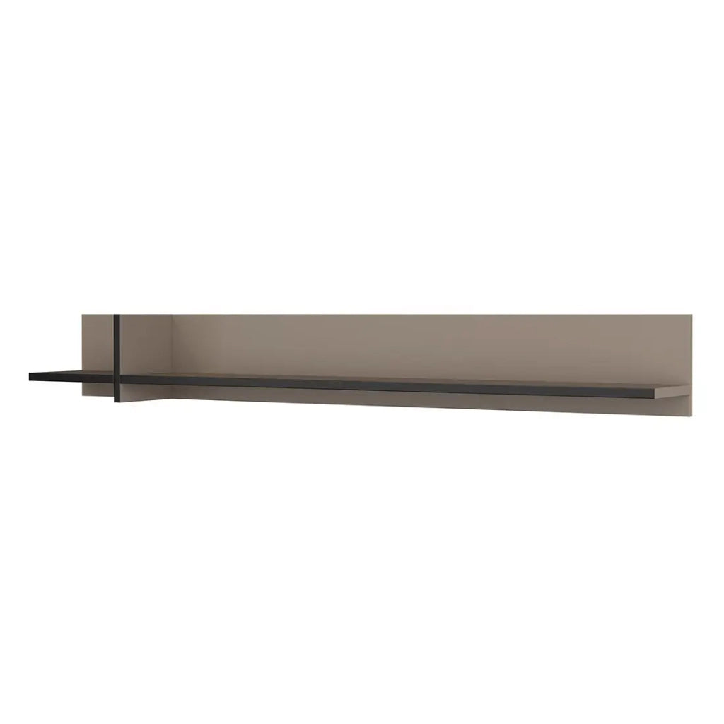 Scaffale da parete 180cm color beige e nero. Collezione HAVANA.